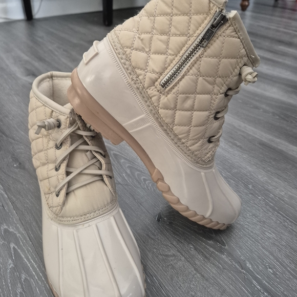 SO Women's Lace Up Boots - Beige - Picture 2 of 8